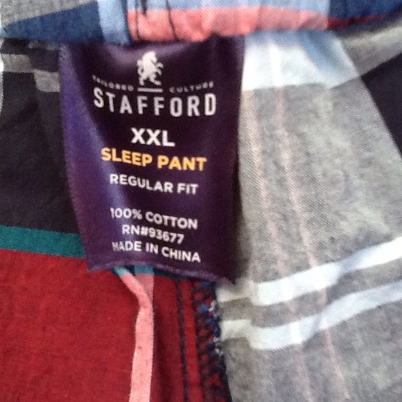 Stanford Plaid Cotton Sleep Pant XXL - Picture 6 of 7